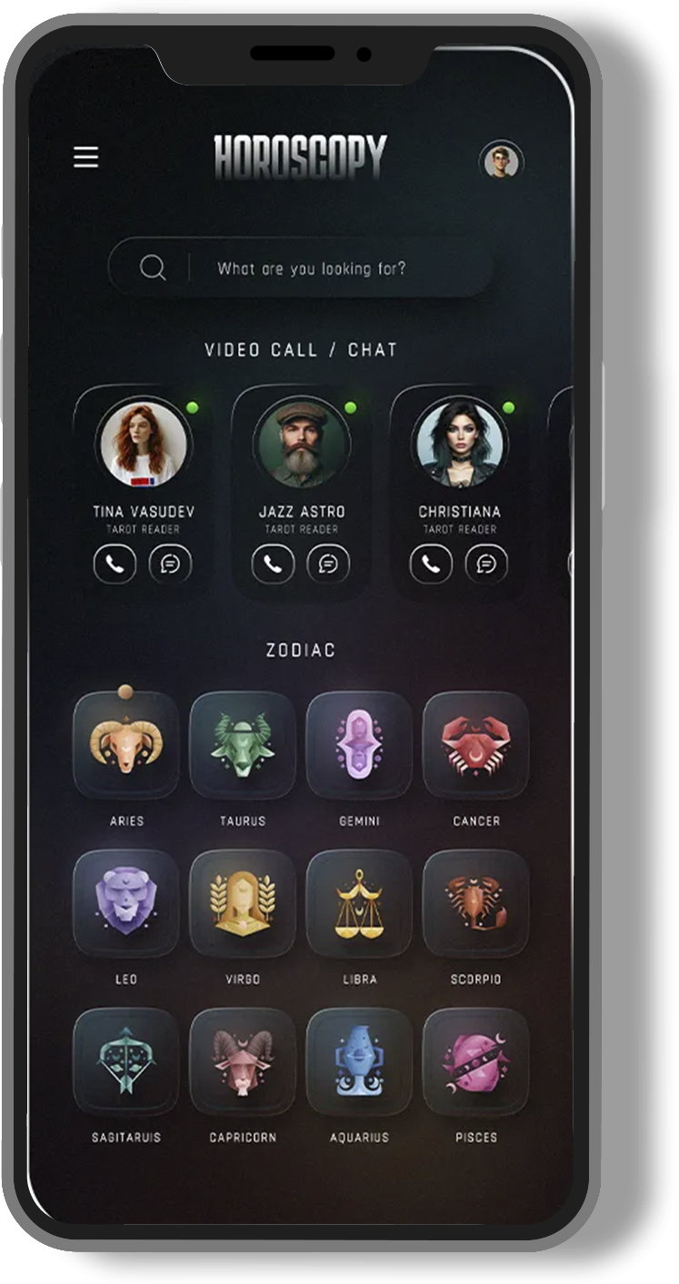 Live astrologer consultation dashboard with chat and video features.