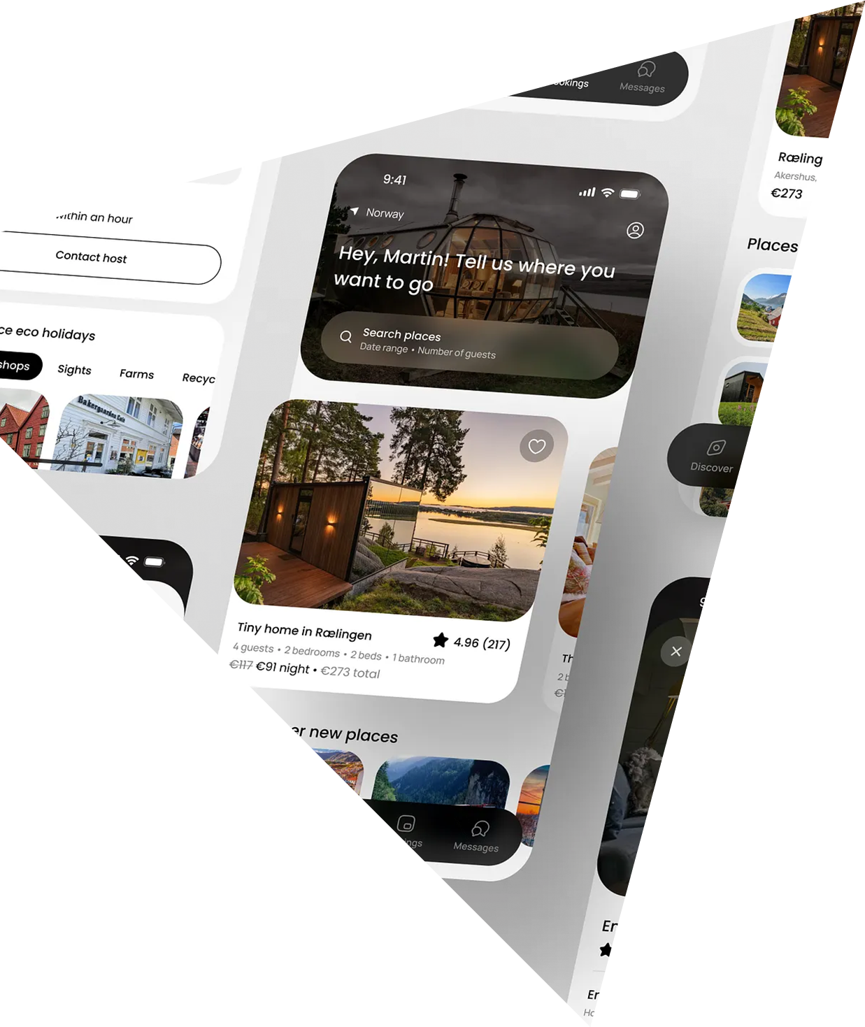 Custom hotel app like OYO or Booking.com with search, filters, and booking details.