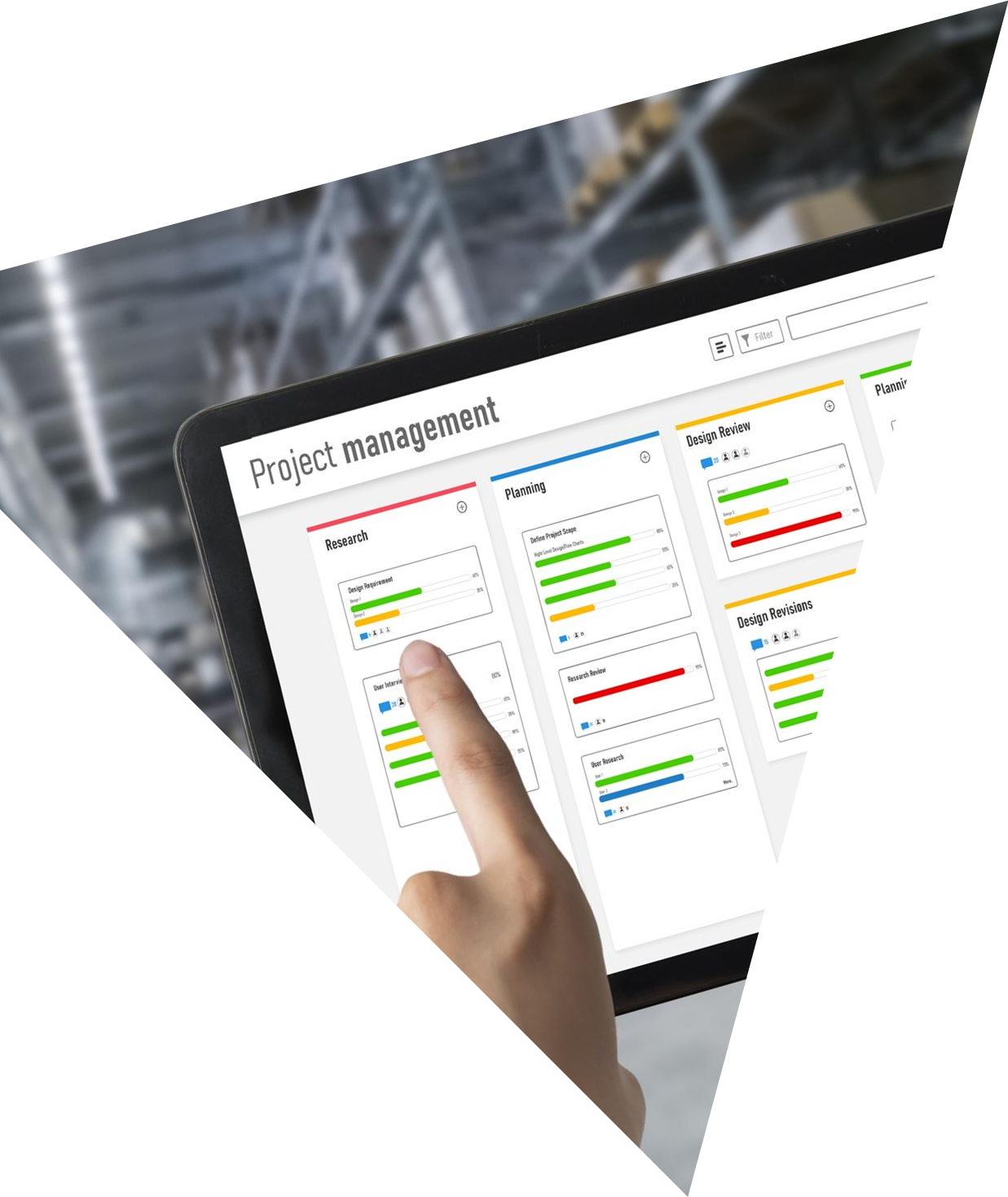 Custom inventory system interface like Zoho Inventory with product tracking and order flow.