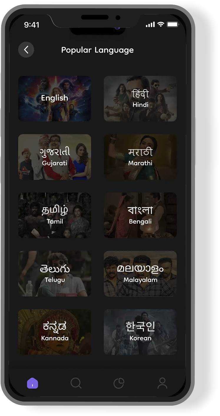 Multi-device streaming setup showing OTT app on TV, mobile, and tablet.