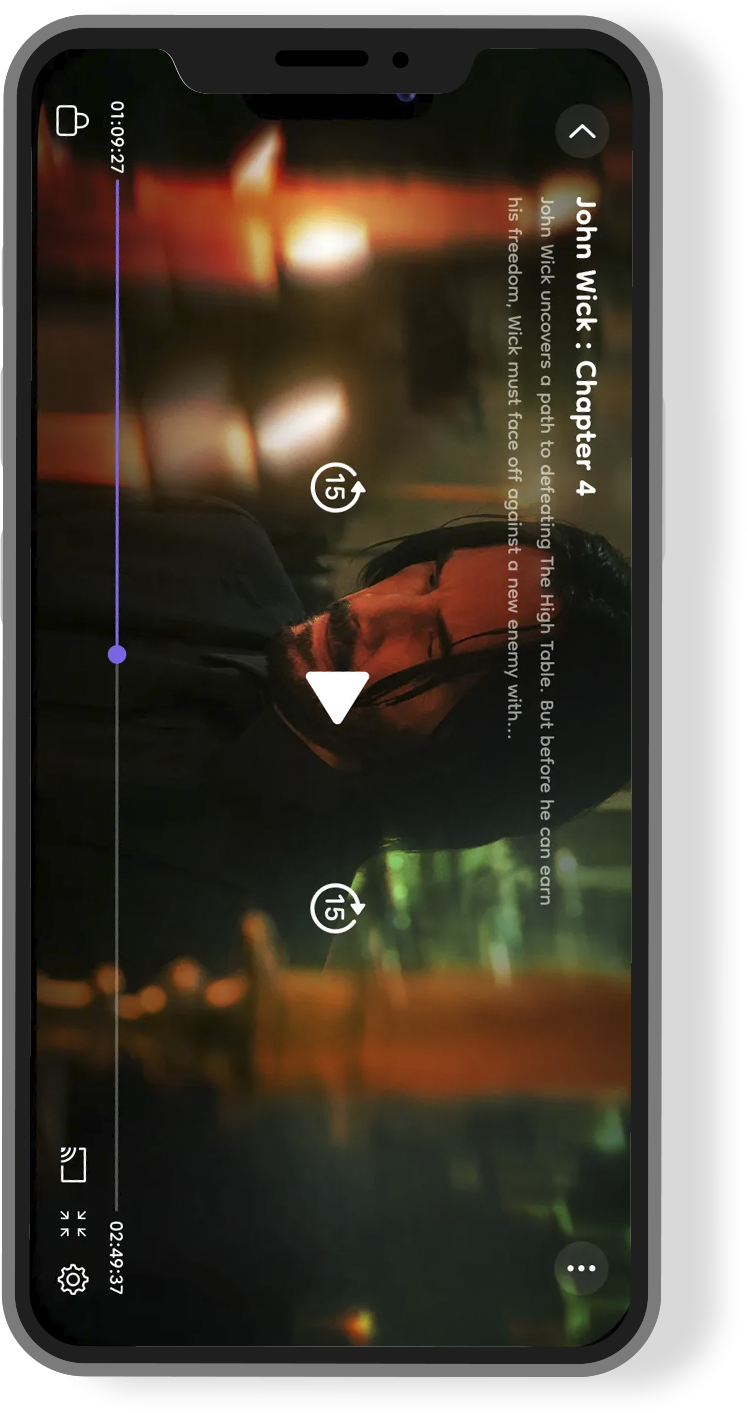 In-app subscription plans and secure payment gateway in OTT platform.