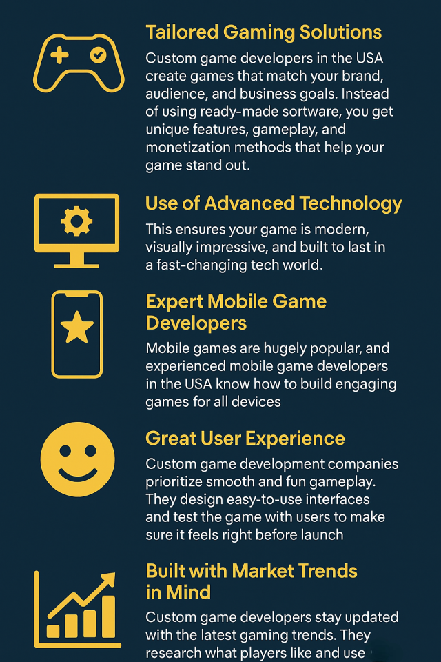 Why Enterprises Prefer Custom Game Developers in the USA 