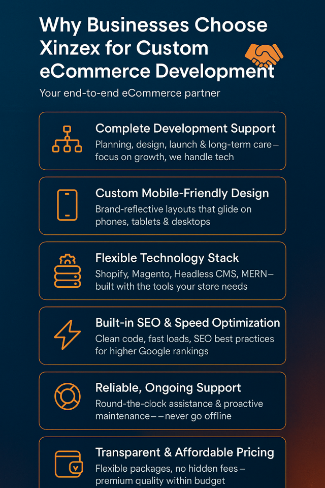 Why Businesses Choose Xinzex for Custom eCommerce Development